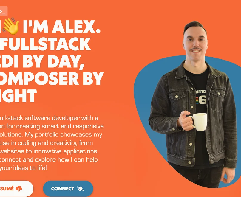 Screenshot av alexdev.se